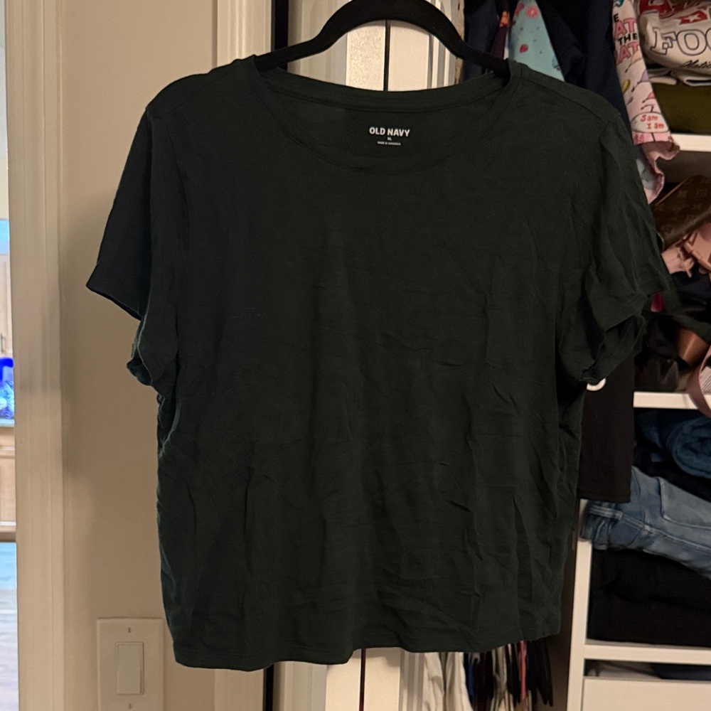 Old Navy Women's Forest Green Short Sleeve Tee